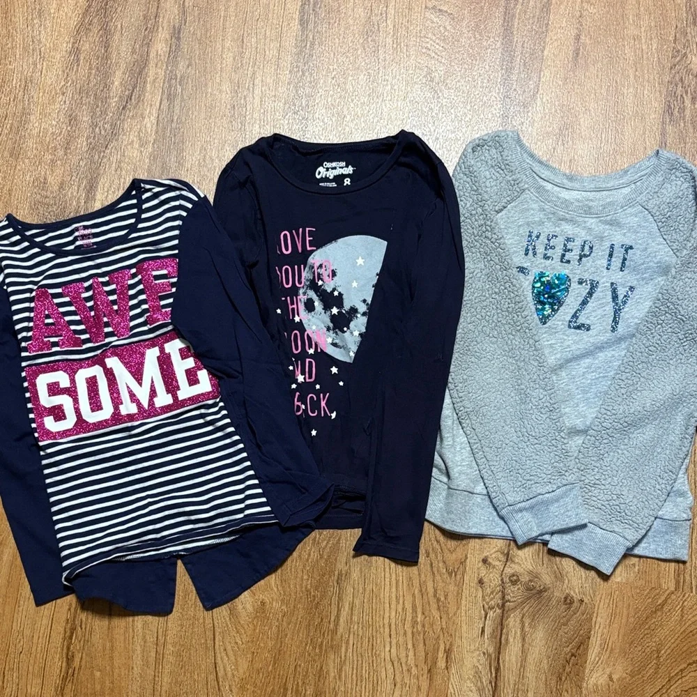 Lot of girls size 7-8 long sleeve and leggings clothing - 20 total items - Picture 9 of 14